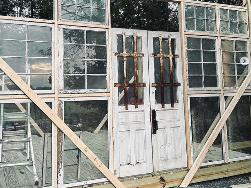 Greenhouse windows during build