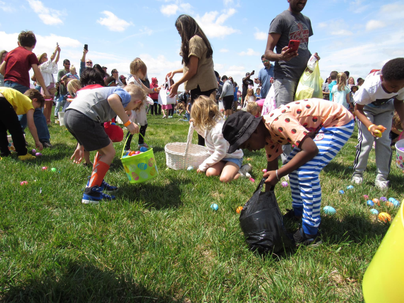 annual egg hunt fun at the Community Cookout
